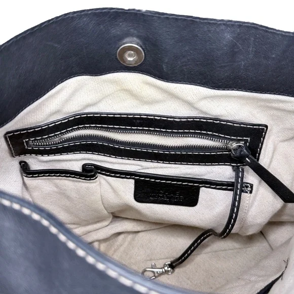 🔥 Michael Kors Astor Black Silver Studded Leather Hobo shoulder bag w/ Dustbag - Picture 8 of 13